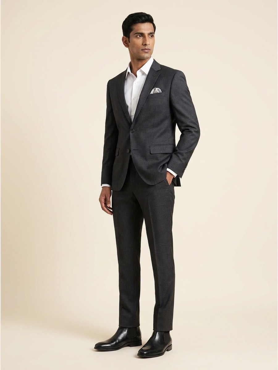 Luxury Suiting fabric styled as a garment
