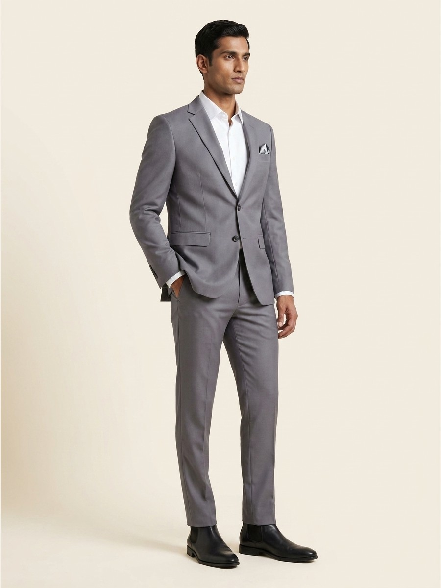 Luxury Suiting fabric styled as a garment
