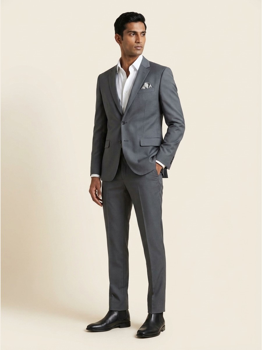 Luxury Suiting fabric styled as a garment