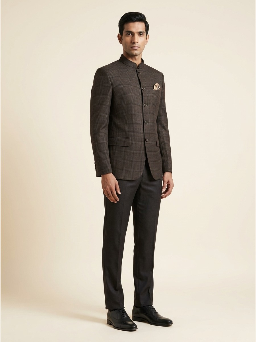 Luxury Suiting Fabric fabric styled as a garment