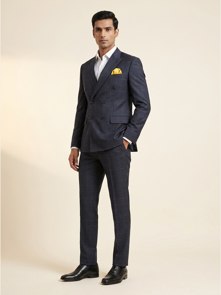Signature All-Weather Suiting · Super 100s shade 4 styled as garment
