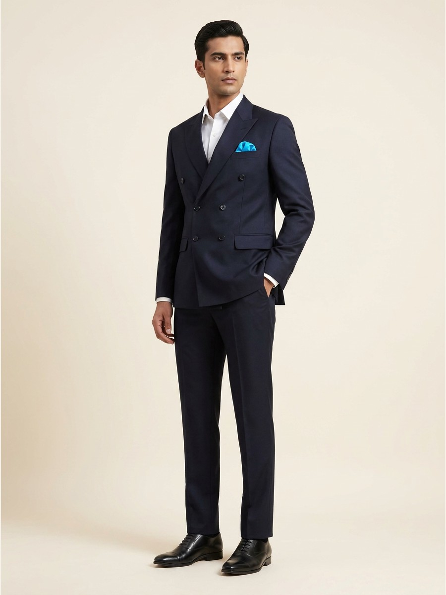 Signature All-Weather Suiting · Super 100s shade 2 styled as garment