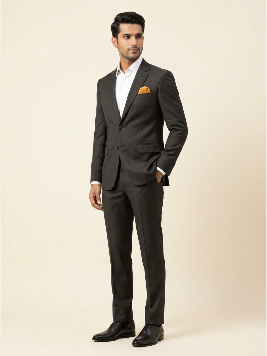 Signature All-Weather Suiting · Super 90s fabric styled as a garment