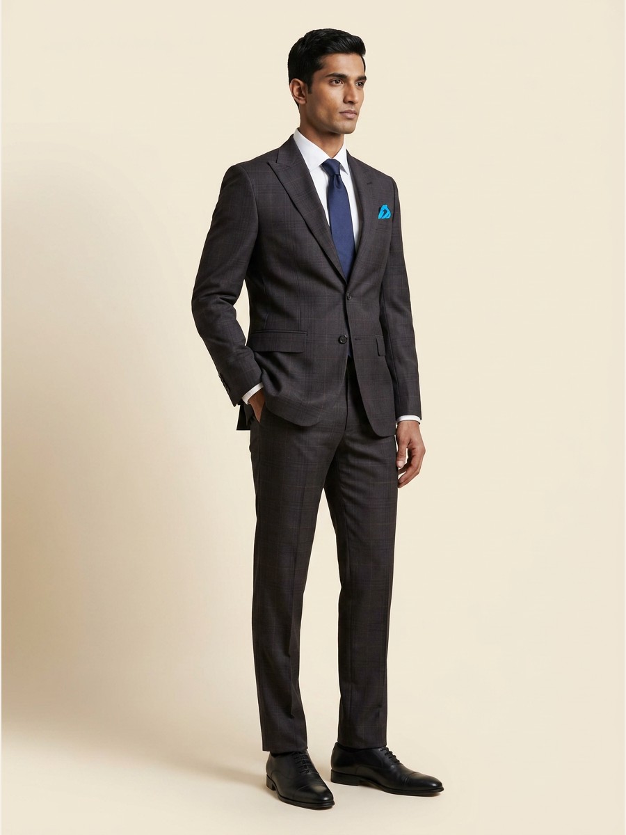 Luxury All-Weather Suiting · Super 120s fabric styled as a garment