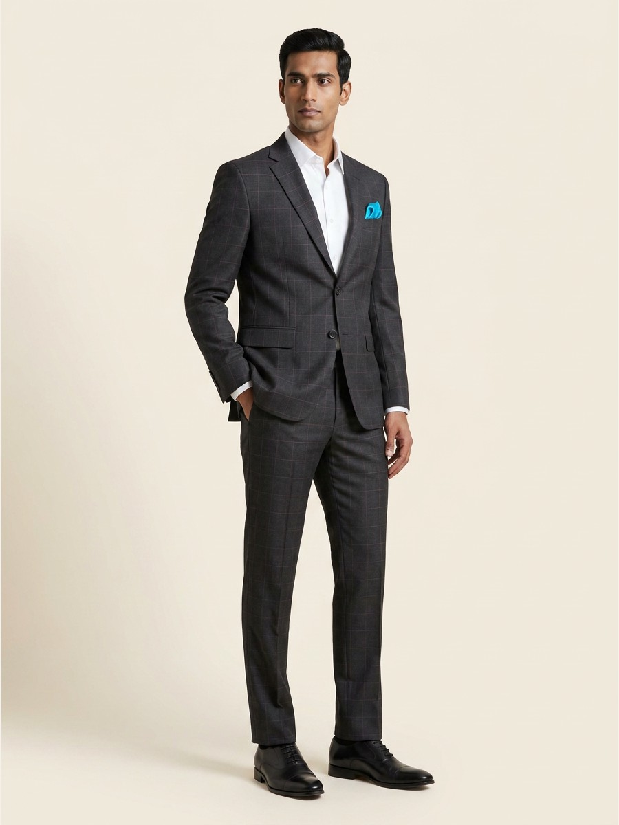 Luxury All-Weather Suiting · Super 120s fabric styled as a garment