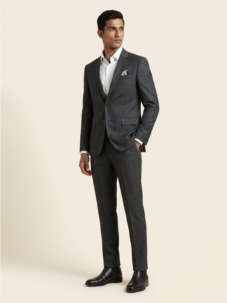 Reserve All-Weather Suiting · Super 140s fabric styled as a garment