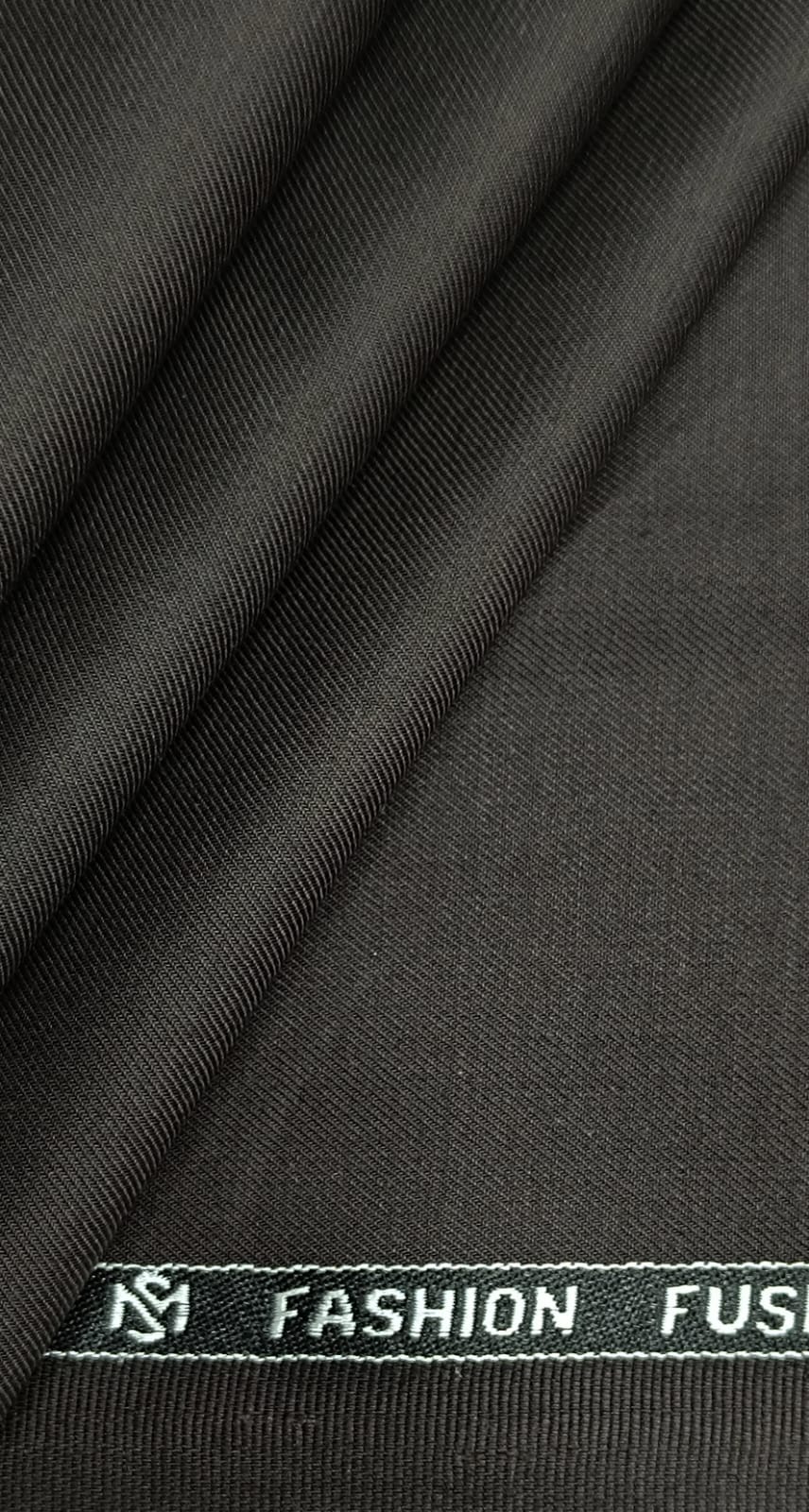 Real photograph of brown poly-viscose all-weather suiting cloth
