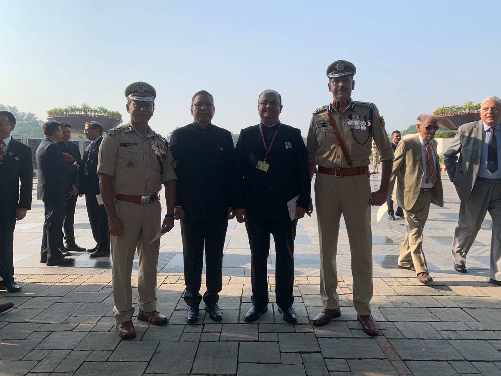 Ceremonial black bandhgalas tailored in Raymond Black Jack 140s for senior officers at the National War Memorial, New Delhi